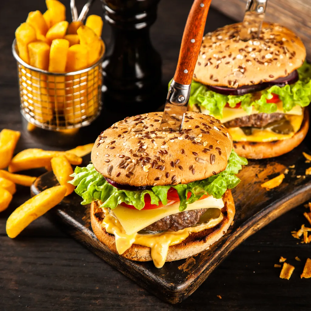 chicken sandwiches and fries